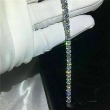 12Ct Rund Künstlicher Diamant Damen Tennis Armband 14K Weiß Vergoldet - £269.05 GBP