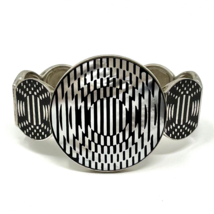 Victor Vasarely 1985 Op-Art Jolie Bracelet, Sterling with Nacre and Blac... - $3,705.00