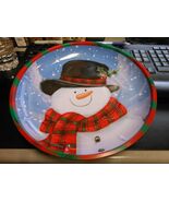 Greenbrier &quot;Snowman Christmas Tin Dish 10&quot; NEW - $182.83 MXN