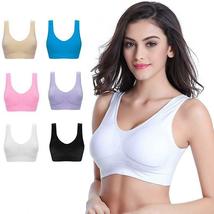 6 Pack Genie Bra Seamless Sports Underwear Breathable Sexy Invisible Vest - £24.33 GBP