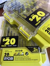 bundle of 2 Pack RYOBI Drill and Impact Drive Kit (20-Piece) NEW - $44.54