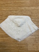 Newborn / Infant / Baby in Ivory/White Knit crocheted blanket throw Elegant - £16.67 GBP