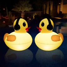 Floating Solar Lights, 16 inch Waterproof LED Pool Accessories, Glow Duck Inflat - $69.26