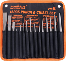 16-Piece Punch and Chisel Set, Including Taper Punch - $33.69