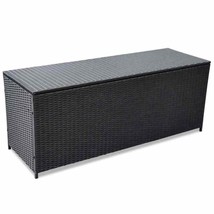 Poly Rattan Garden Storage Box: Stylish Outdoor Storage Solution &amp; Bench - £300.41 GBP