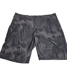 Oakley Regular Fit Shorts Mens Size 40 Grey Palm Fern Print Flat Front S... - £19.45 GBP