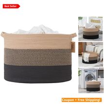 Elegant Cotton Rope Baskets for Home - Extra Large 85L Storage 21''x21''... - $60.34