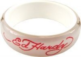 Ed Hardy White Love Kills Slowly  Bangle Bracelet - £18.12 GBP