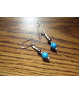 Handcrafted Silver Turquoise and Other Bead French Wire Earrings - $16.46 CAD