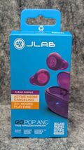 JLab Go Pop ANC True Wireless Bluetooth Earbuds Transparent/Clear Purple... - $17.99