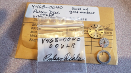 NEW VTG 70&#39;s Watch dial Pulsar Black Gold W/ Day Date Bezel disc Y468-0040 006LR - £24.28 GBP
