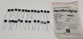 26 Vintage GE Black Capacitors Mixed Lot .0012 200 V 10 New Used Old Sto... - $24.18