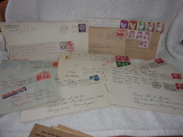 Vintage 14 Postemarked Envelopes From 1960s Air Mail &amp; Regular - $1.99