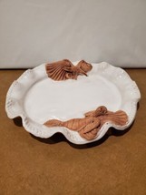 Leo &amp; Karin Villaroman Charlestowne Pottery Florida Plate Dish Sealife Turtle - $49.49