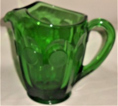 Fostoria COIN GLASS PATTERN Emerald Green 32 oz Pitcher MADEIN USA - £140.22 GBP