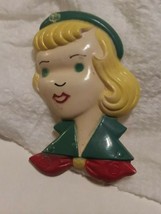Vintage Girl Scout Plastic Pin - £30.08 GBP