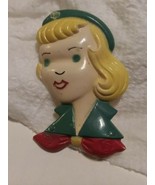 Vintage Girl Scout Plastic Pin - £29.61 GBP