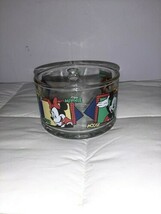Walt Disney Mickey and Minnie Mouse Vintage Glass Soup Cup Mug Made In USA - $15.59