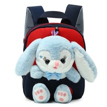 Plush Children SchoolBag Cute Bow Tie Rabbit Backpack for Boys Girls Kids Cartoo - £24.64 GBP