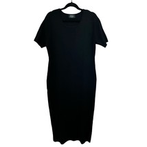 Dana Buchman Dress Long Sweater Knit Black Women’s 2XL - $16.83