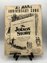 Music Piano Sheet Vintage The Jolson Story Anniversary Song From Movie 1946 - £16.14 GBP