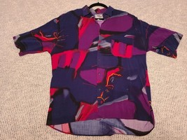 Ringo Sport Button-Up M (Oversized) Shirt Multicolor Hawaiian Print VTG AOP - £11.13 GBP
