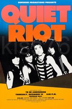 QUIET RIOT 12 29 1983 / Louisville KY 20 x 30 Concert Poster Clean Clear... - $45.00