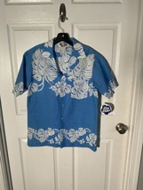 Vintage 1980&#39;s Hilo Hattie Hawaiian Tropical Print Shirt New With Tags - $29.95