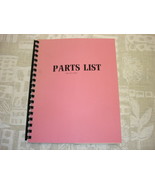 Leadwell MCV-2000P Part List Manual - $20.00
