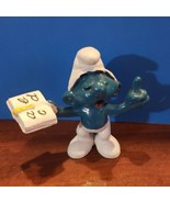 Smurfs 20059 Teacher Smurf School Book Rare Vintage Figure PVC Toy Figur... - $10.89 CAD