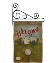 Welcome Golfers Burlap - Impressions Decorative Metal Fansy Wall Bracket Garden  - £26.60 GBP