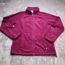 Columbia Sportswear Full Zip Fleece Jacket Adult L Pink Casual Long Sleeve Women - £23.38 GBP
