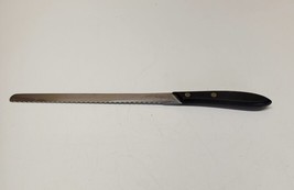 Vtg Stanley Stainless U.S.A. Serrated Cake Knife W/ Black Nylon Handle 13.25&quot; - £19.35 GBP