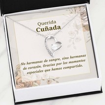 Querida Cuñada Sweet Heart Necklace Latina Sister In Law Jewelry Gift - £35.81 GBP