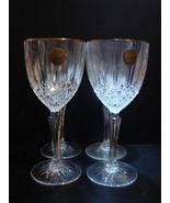Set of 4 Cristal D&#39;Arques-Durand  Crystal Water Goblets Constance Platin... - $451.46 MXN