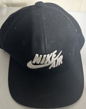 Nike AIR Pro Black White Swoosh Adult Adjustable Snapback Hat Cap - £10.27 GBP