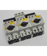 Lot of 3 Eaton PKZM0-20 Circuit Breakers , 20A , 3 Pole , 600 VAC w/ BK25/3-PKZ0 - $68.57