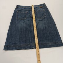 Boden RN#118027 Women’s Blue Cotton Blend Denim Skirt Size 8R Waist 30" image 6