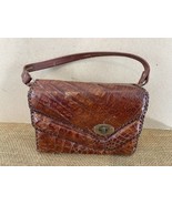 Vintage 50s Caribbean Hand Made Alligator Skin Leather Small Hand Purse - $48.51