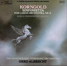 ERICH KORNGOLD SINFONIETTE FOR LARGE ORCH OP. 5 CD  RARE - £5.44 GBP