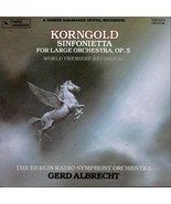 ERICH KORNGOLD SINFONIETTE FOR LARGE ORCH OP. 5 CD  RARE - £5.44 GBP