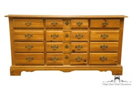 STANLEY FURNITURE Knotty Pine Rustic Country Style 66&quot; Triple Dresser 37... - £450.33 GBP