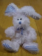 TY 2.0 WHITE &amp; BLUE HOPSY RABBIT Plush Stuffed Animal - £12.07 GBP