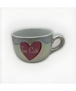 Too Cute Heart Mirrored Ceramic Large Tea Coffee Mug Valentines Day Gift - $17.67 CAD