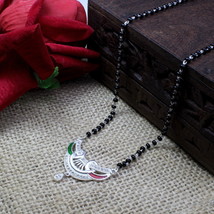 Beautiful Pure 925 Silver Mangalsutra women necklace chain wedding gift for wife - £30.00 GBP