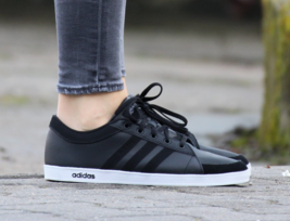 ADIDAS Mens Calneo Laidback Lo Solid Black Sneakers Size UK 6.5 F39049 - £33.75 GBP