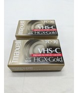 Lot Of (2) Maxell TC-30 VHS-C Premium High Grade HGX-Gold Casette Tapes ... - $9.80