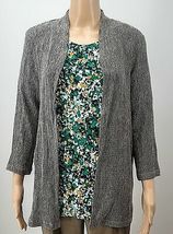 Jones New York Women&#39;s 3/4-Sleeve Open-Front Cardigan Light Weight Small - £31.00 GBP