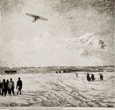 1927 Aviation Commander Byrd Returns From North Pole Art Print Antique A... - £14.94 GBP