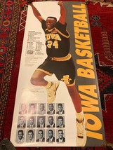 VTG IOWA HAWKEYES 1991 FOOTBALL BASKETBALL DOUBLE SIDED POSTER CHRIS STREET - $39.55